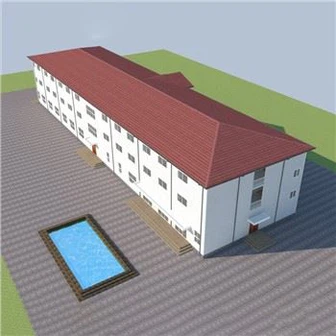 Sendvičpaneļu tērauda konstrukcijas viesnīca
