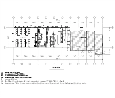 CBC Flatpack Container pagaidu birojs Čīles PTC uzņēmumam