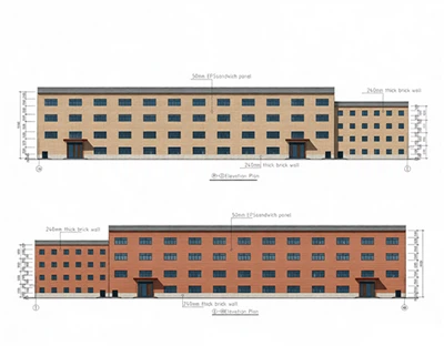 Tērauda konstrukciju noliktavas un komerciālā kompleksa dizains Manilā, Filipīnās