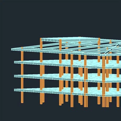 Strukturālā tērauda karkasa dizains četrstāvu viesnīcai Papua-Jaungvinejā